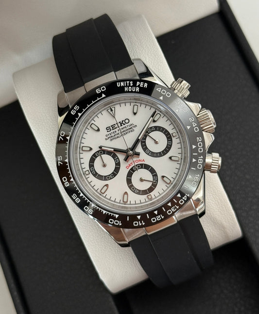 Seiko Daytona Mod ‘Panda Oyster-flex’ 40