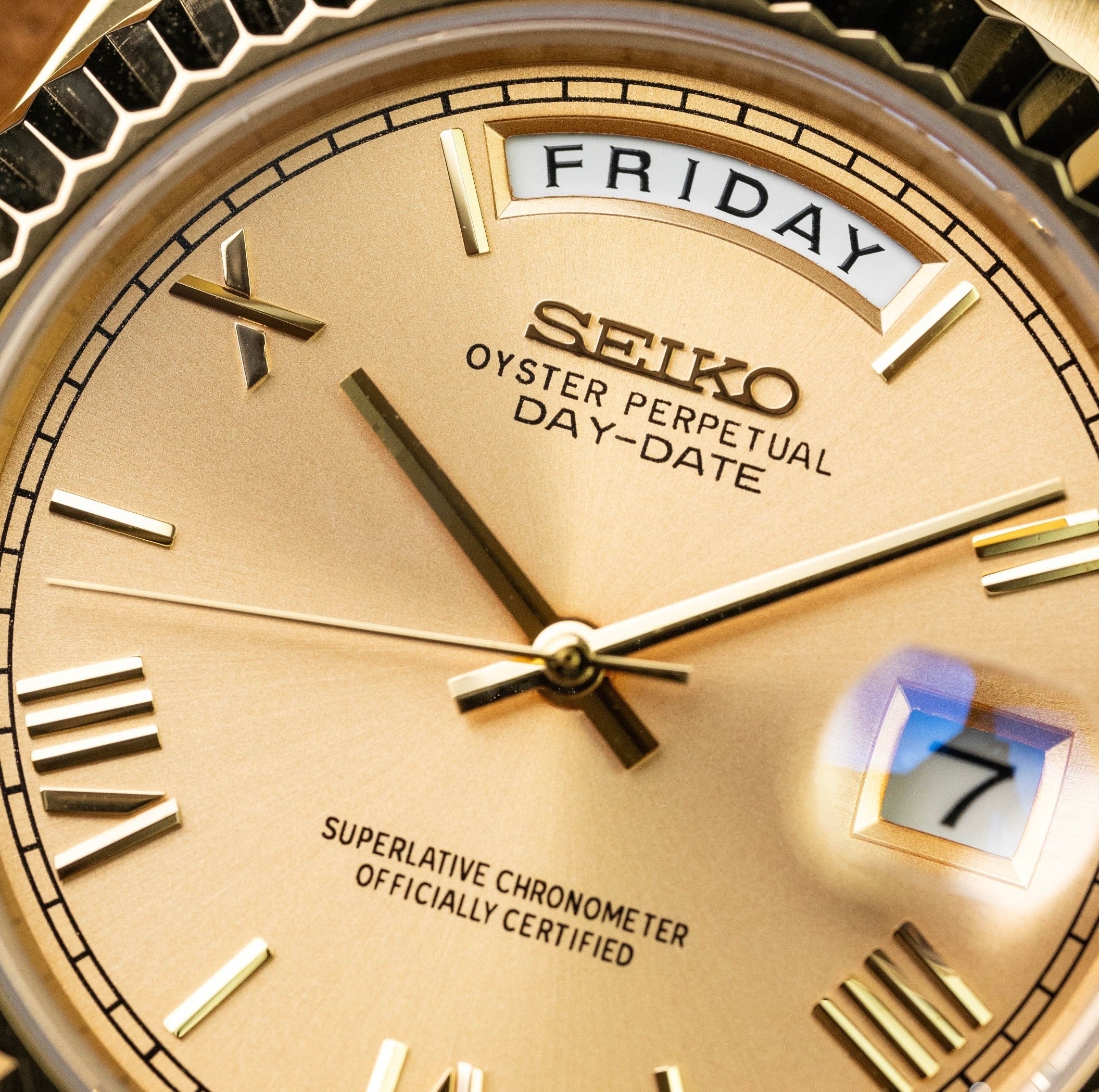 Seiko Day-Date Homage Watch – Full Gold, Miyota 8285, 36/39mm