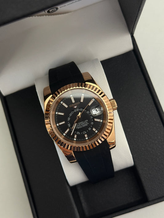Seiko Sky- Dweller Mod ‘Rose Gold/ Black Dial’ 40