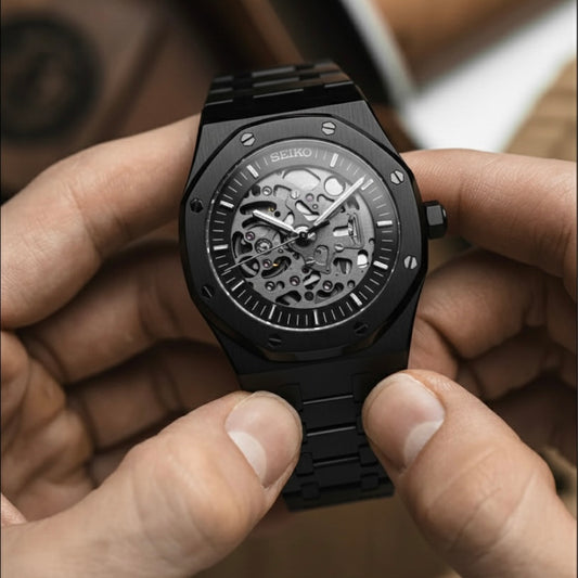 Seiko Royal Oak Mod ‘Black PVD Skeleton’ 41 (NH72)