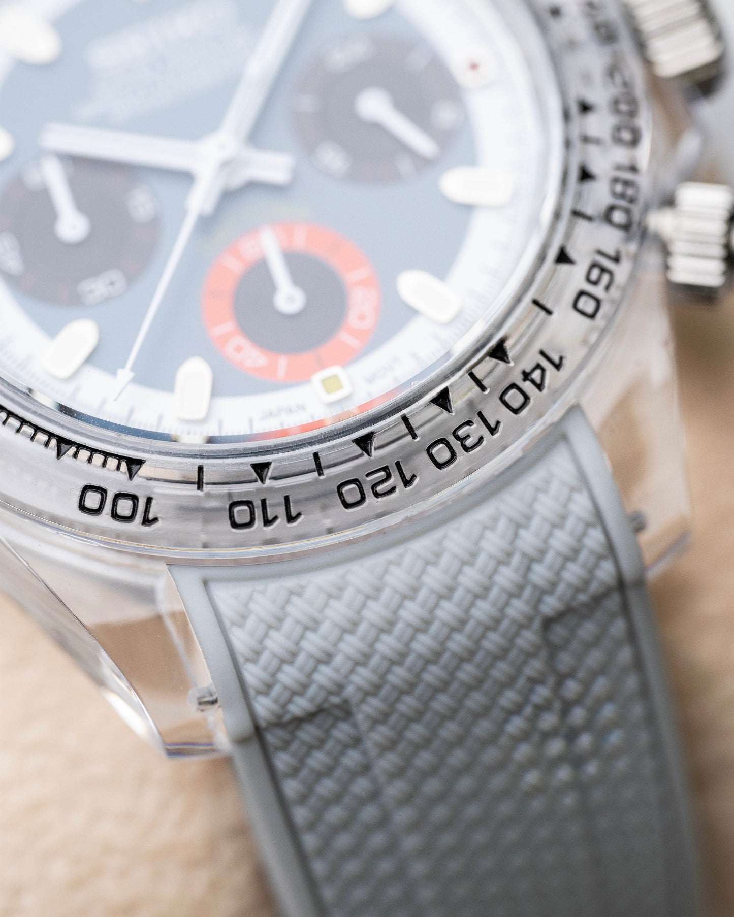 Seiko Daytona Mod Transparent Case ‘Blue/Red Subdial’ 40