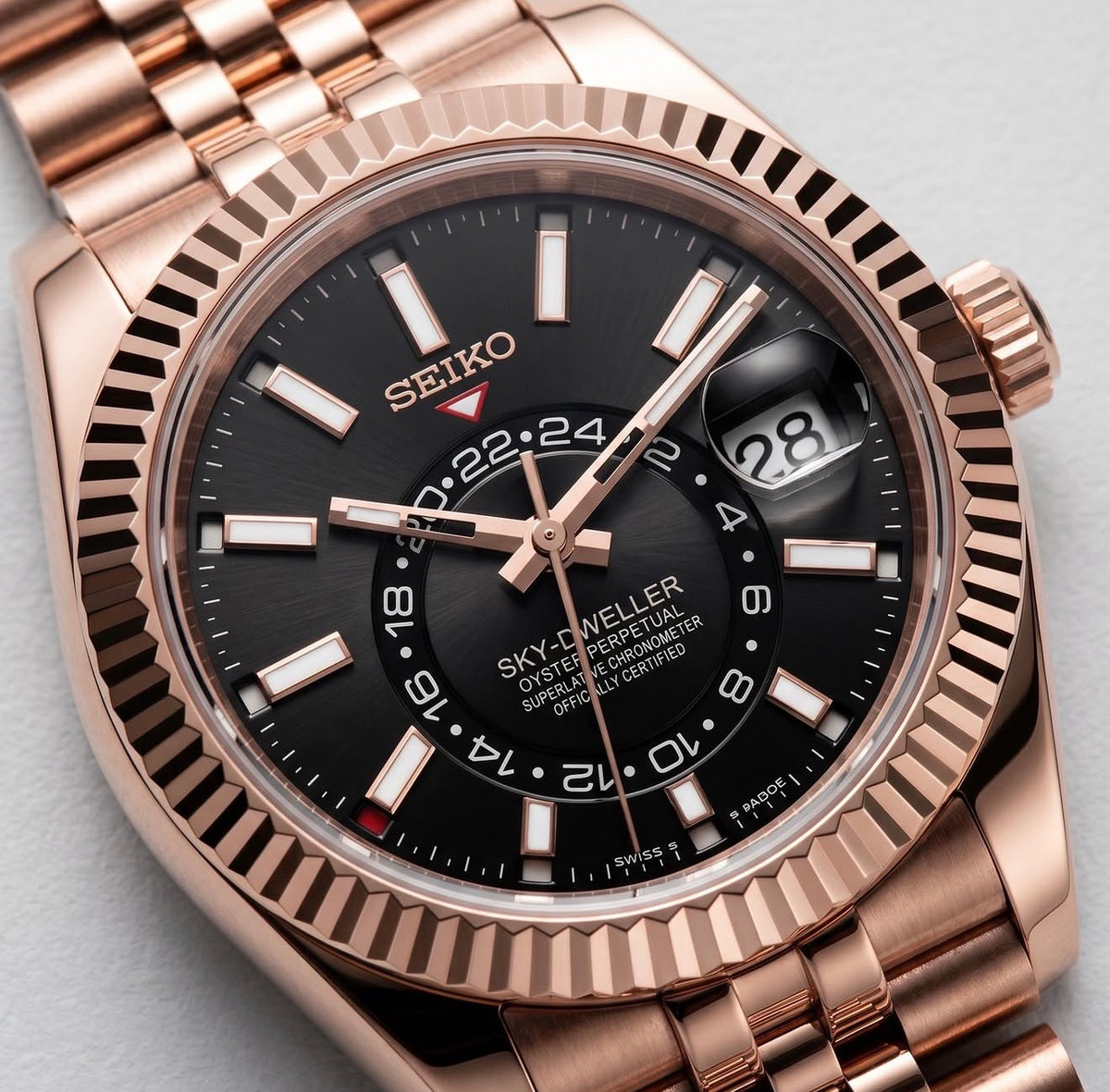 Seiko Sky-Dweller Mod ‘Rose Gold Black Dial’ 40