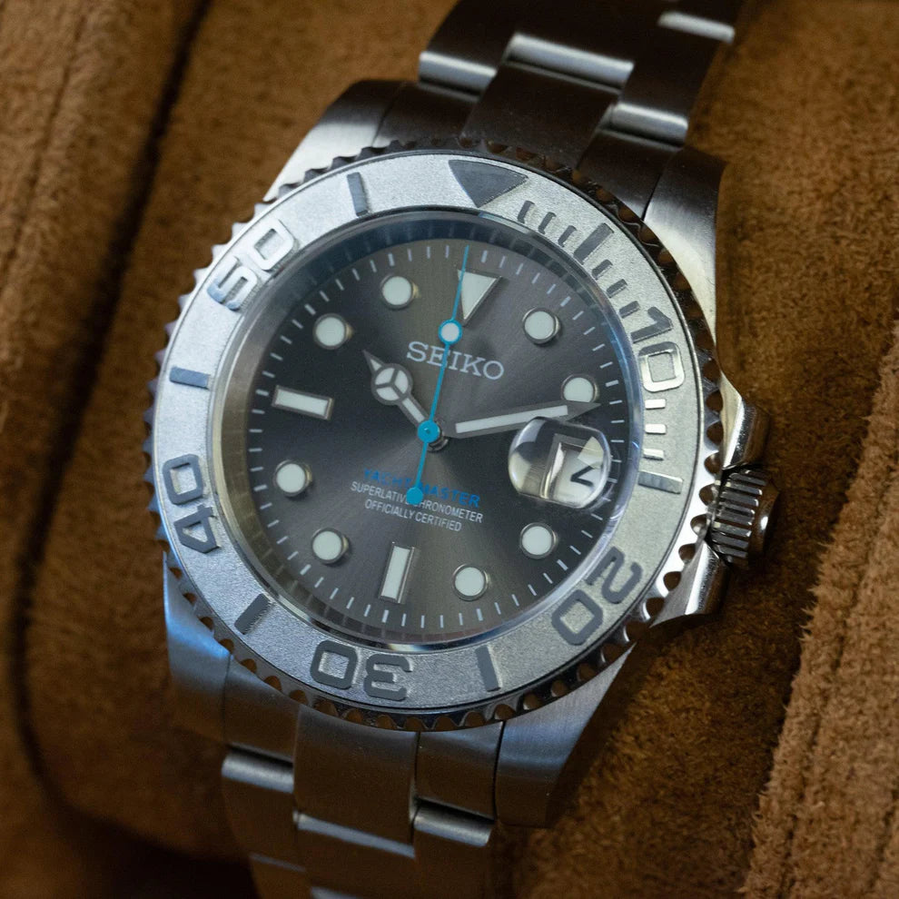 Seiko Steel Yachtmaster Rhodium Bezel