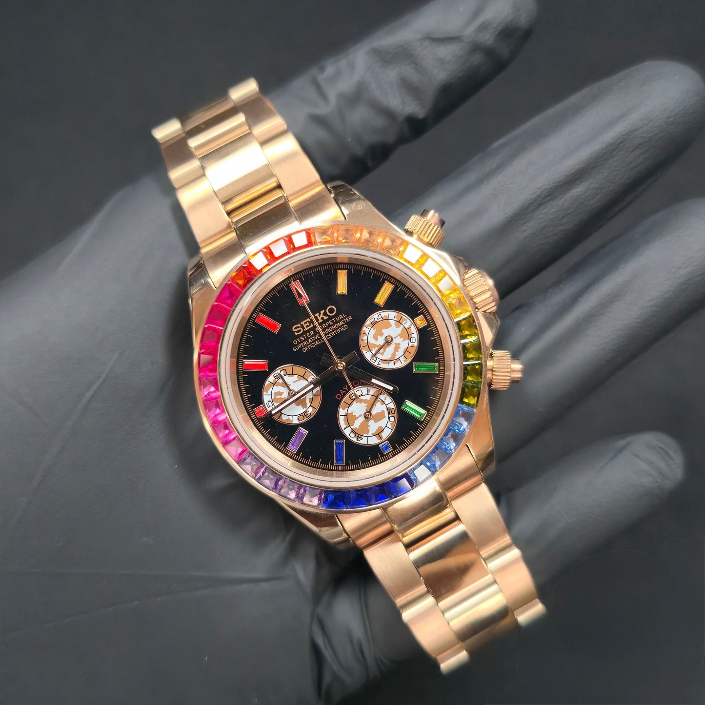 Seiko Daytona Mod ‘Rainbow World Map Sub-dials’ 40