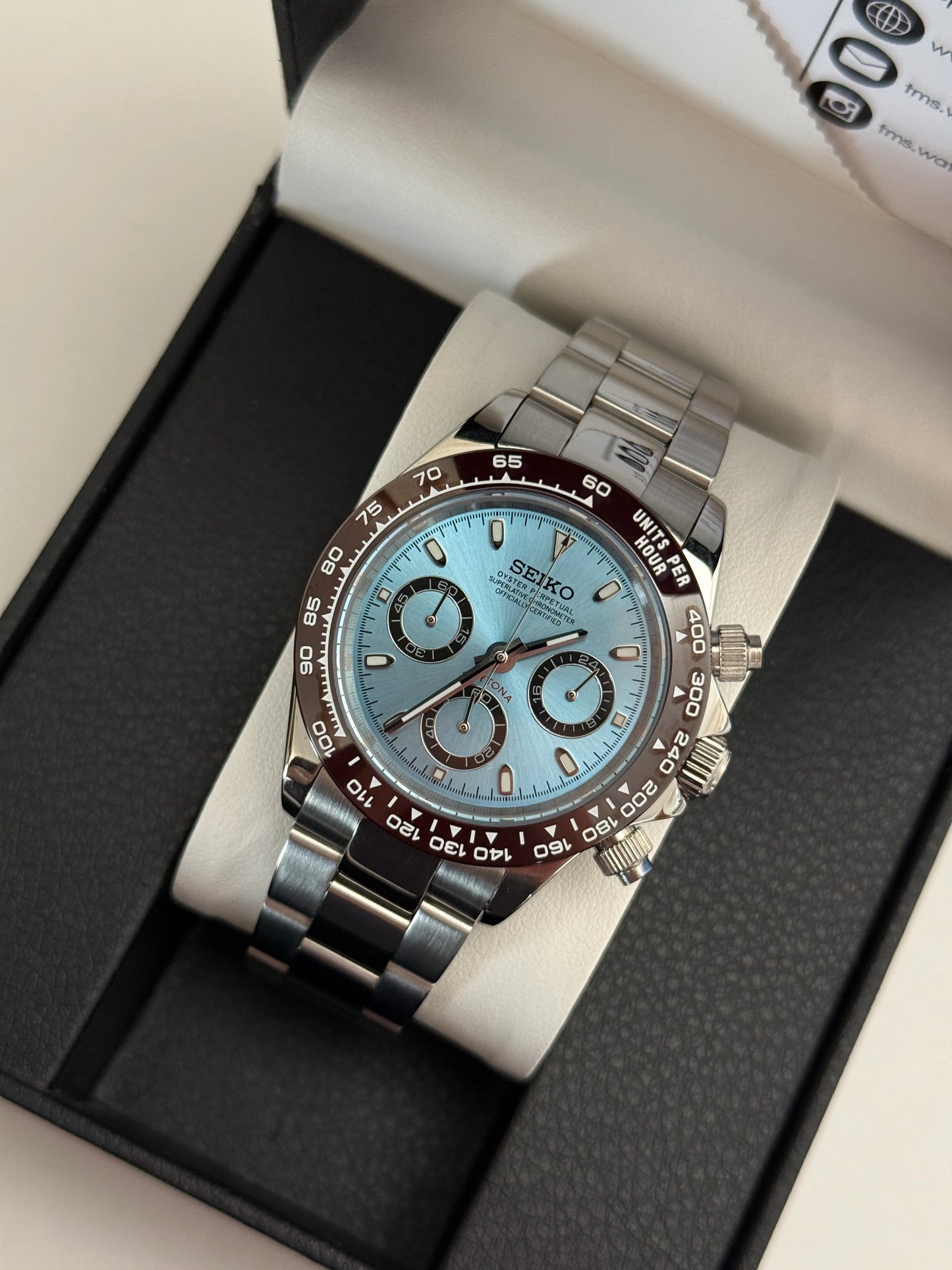 Seiko Daytona Mod ‘Steel Platona’ 40
