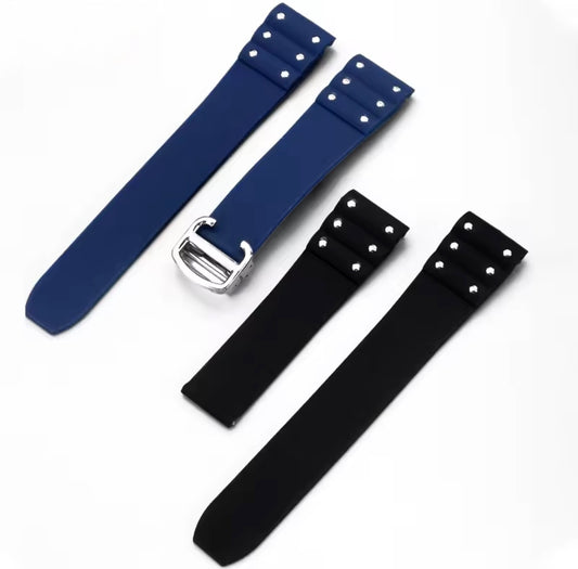 Santos Mod Rubber Strap (Blue/ Black)