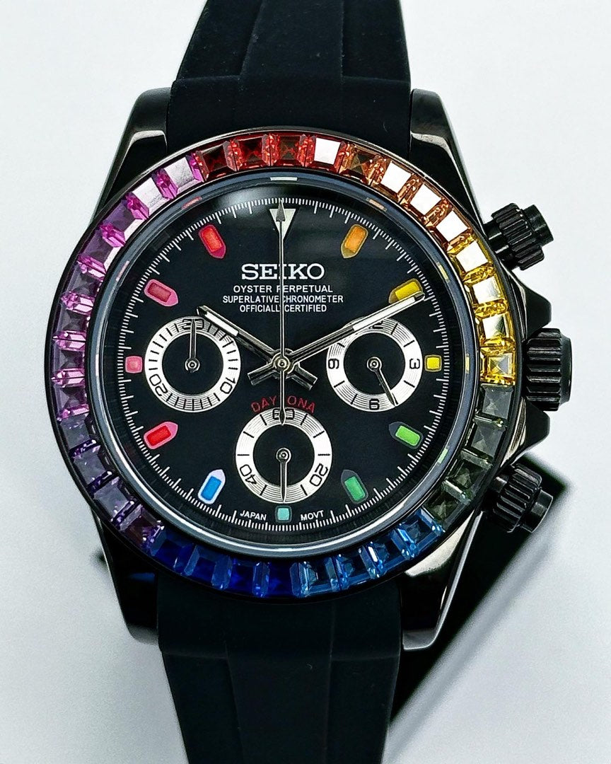 Seiko Daytona Mod ‘Black Rainbow Bezel’ 40