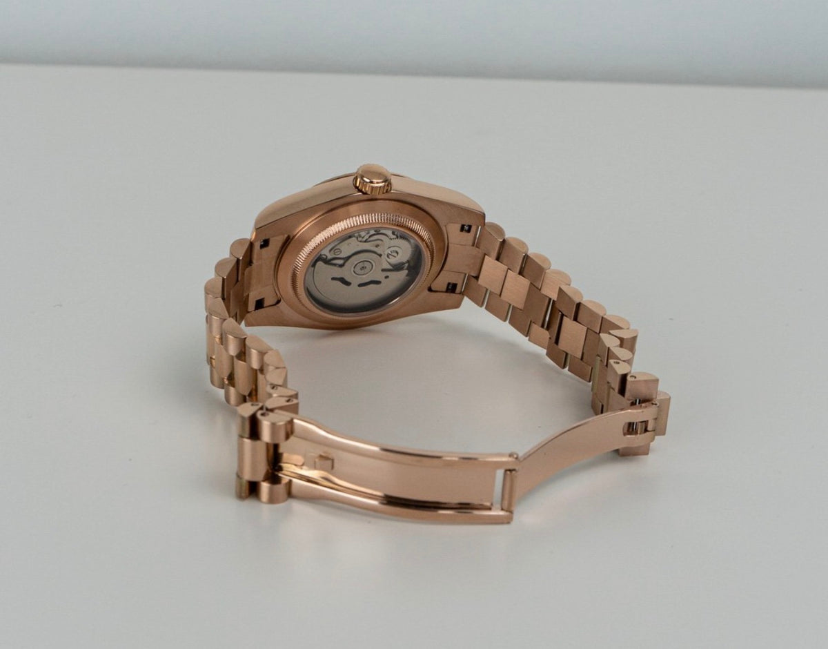 Seiko Date-just Mod ‘Rose Gold Green Roman Dial’ 36/39