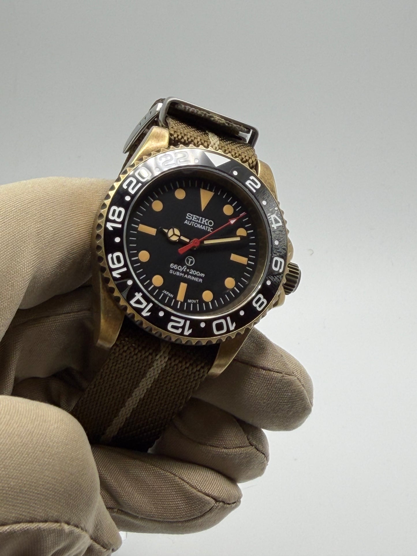 Seiko Vintage Submariner Mod ‘Bronze Case’ 40mm