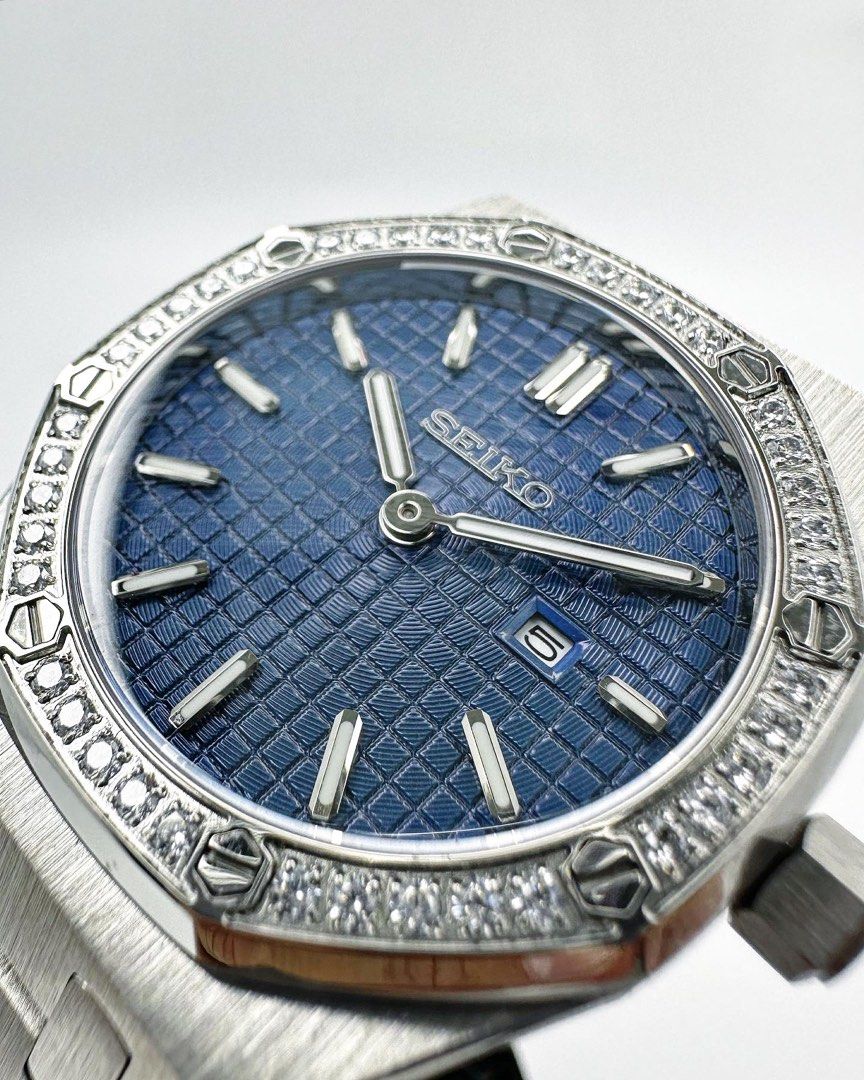 Ladies Seiko Royal Oak Mod ‘Blue Dial’ 33mm