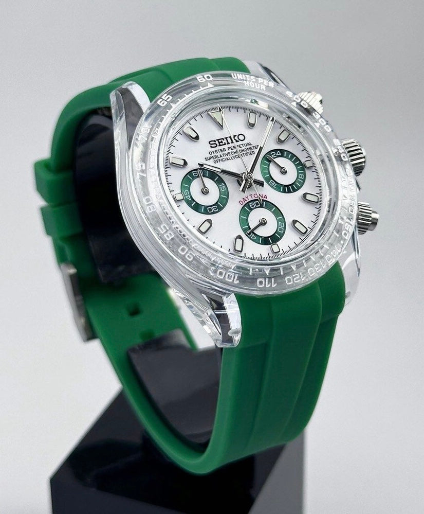 Seiko Daytona Mod ‘White Hulk Acrylic Case’ 40