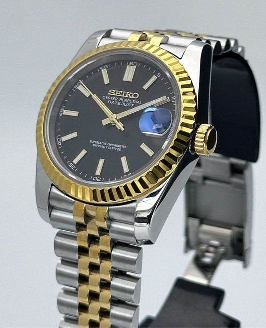 Seiko Datejust 2-Tone ‘Black Dial’ Mod 36/39