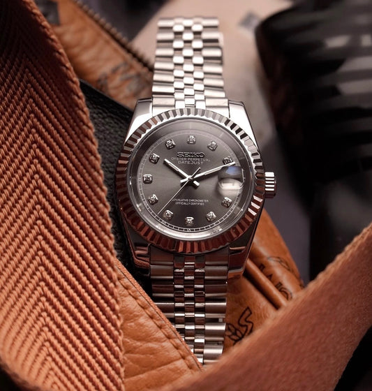 Seiko Datejust Mod ‘Grey Diamond Dial’ 36/39