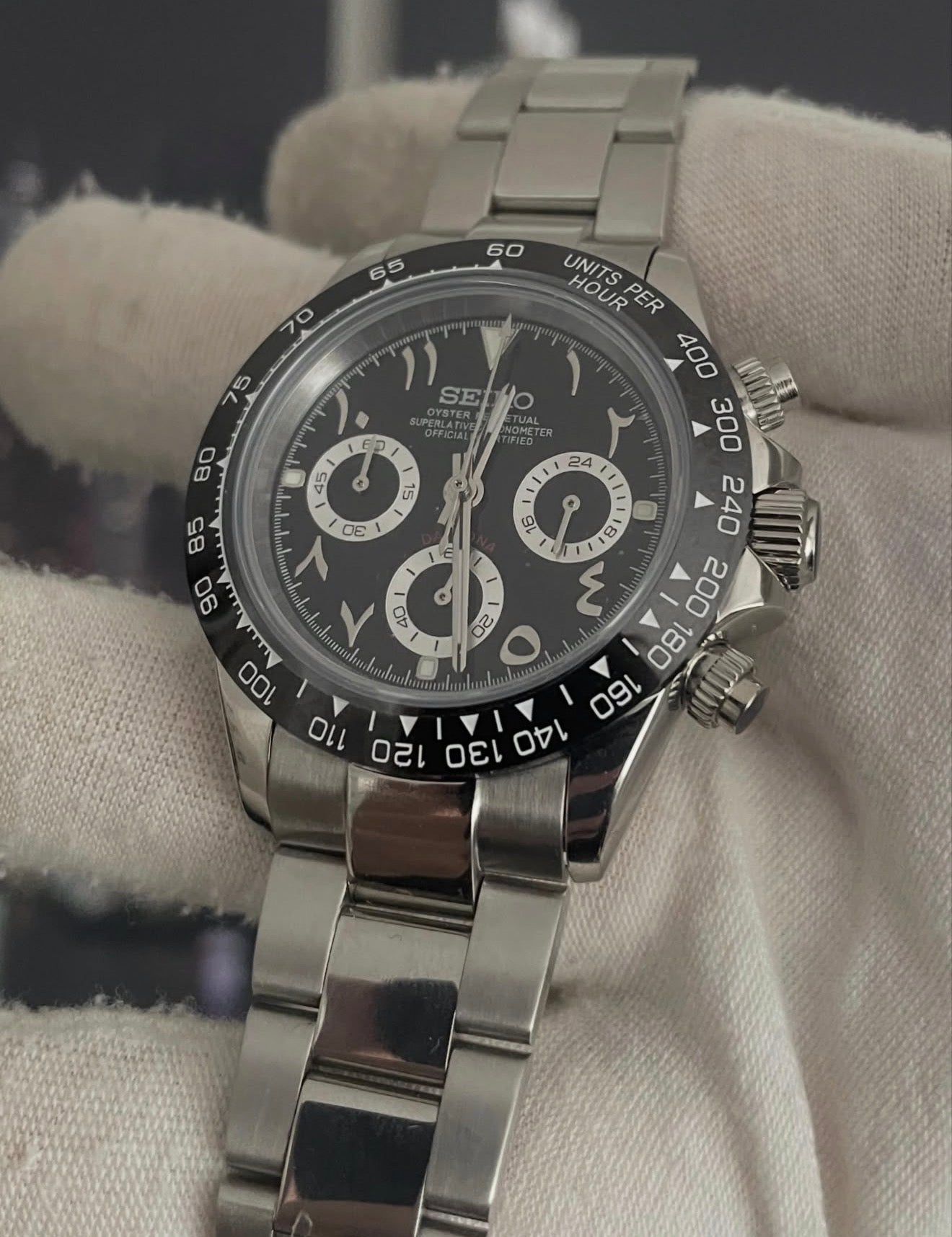 Seiko Daytona Mod ‘Arabic Dial Godzilla’ 40