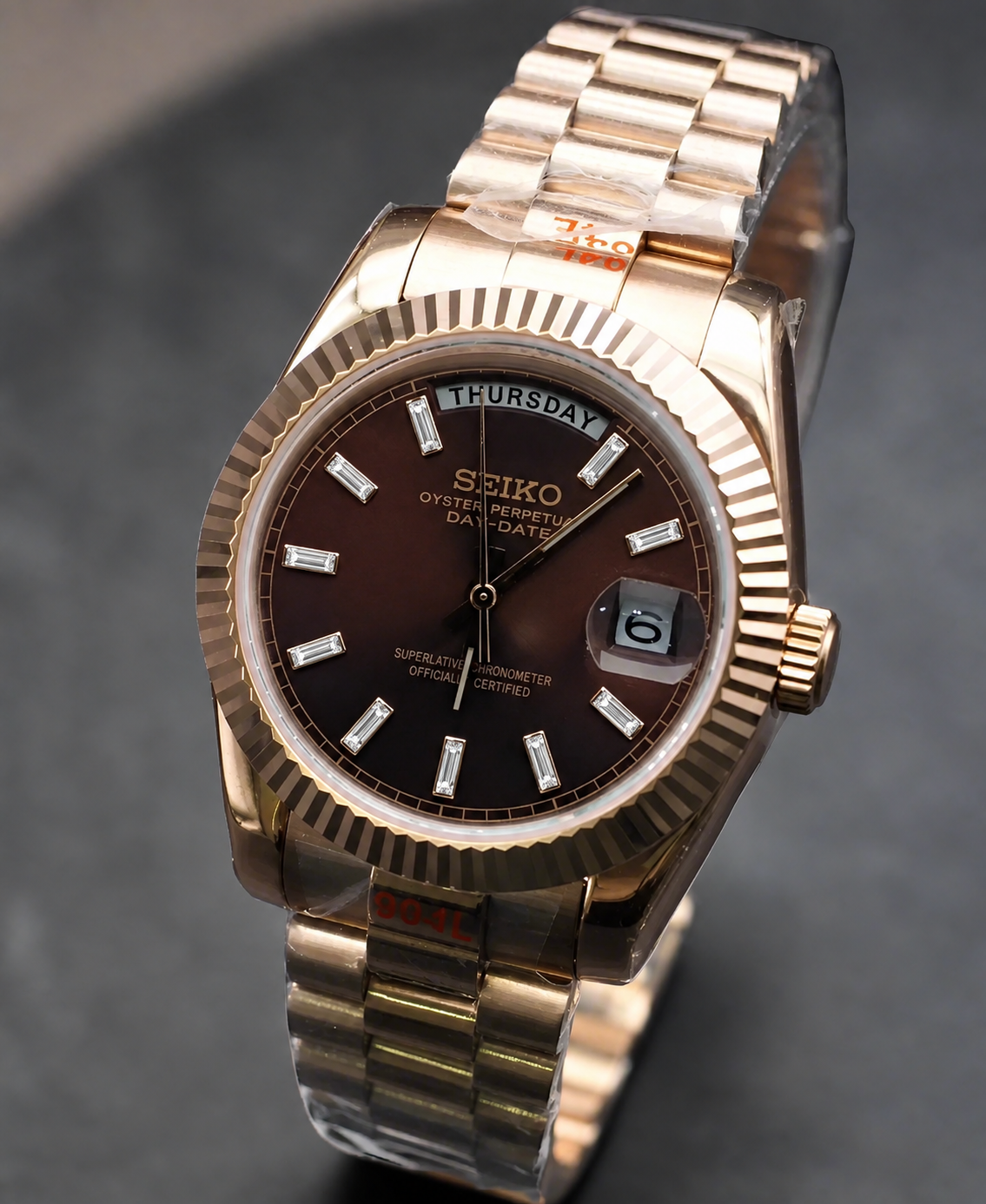 Seiko Day-Date Mod ‘Rose Gold Chocolate Dial’ 39