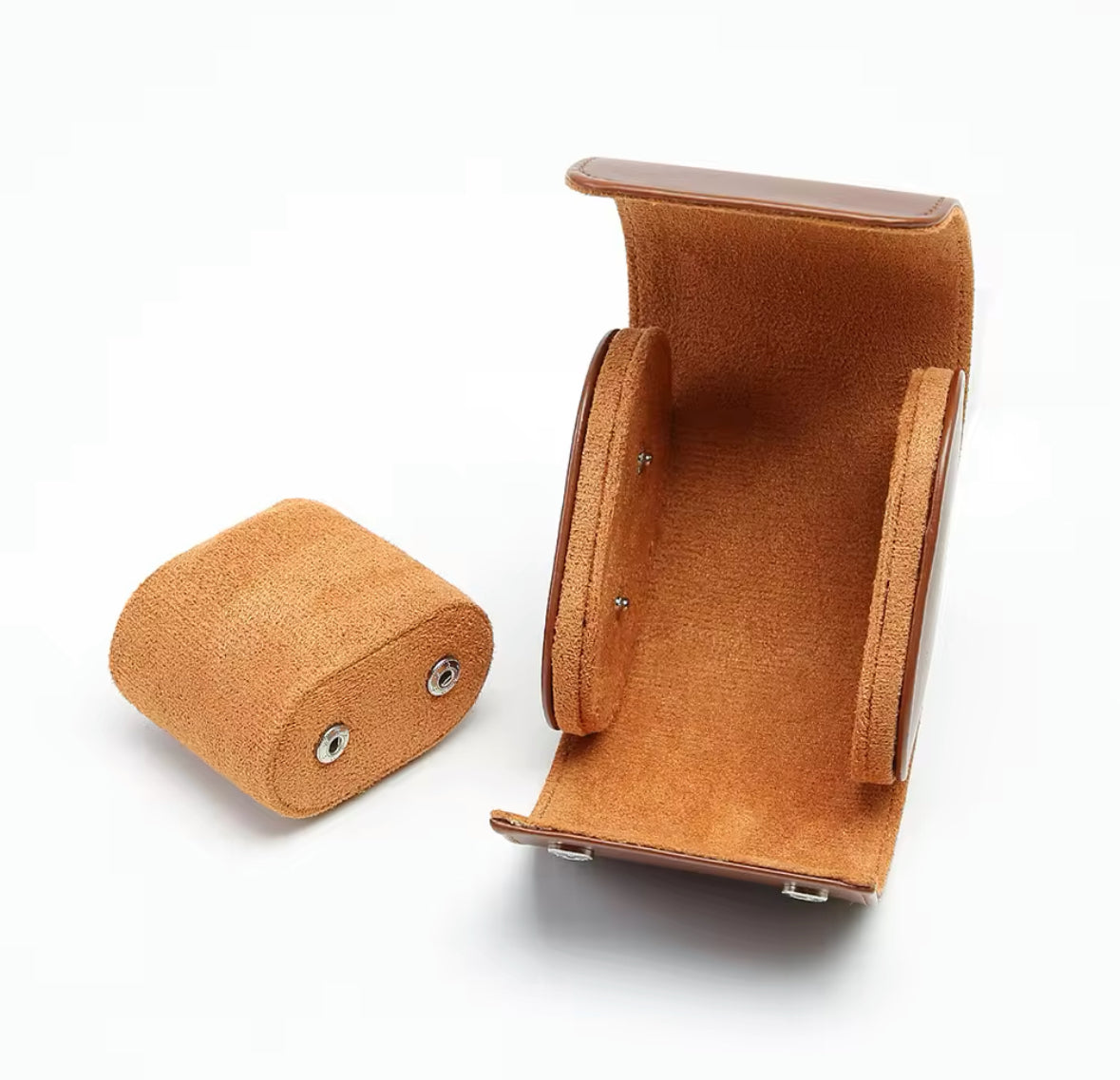 1-Slot Brown Leather Watch Case