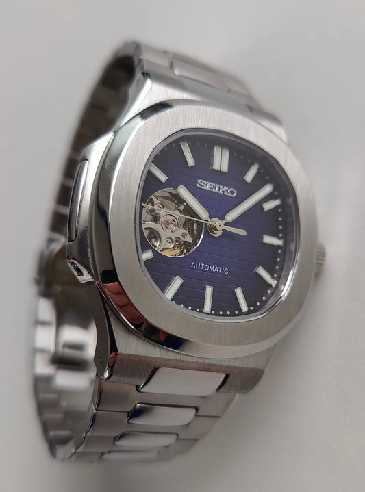 Seiko Nautilus Mod ‘Open Heart Blue Dial’ 40