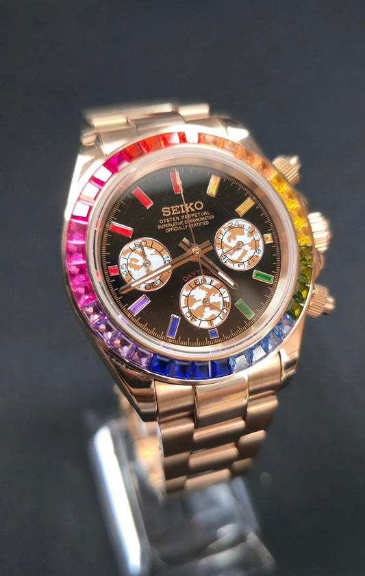Seiko Daytona Mod ‘Rainbow World Map Sub-dials’ 40