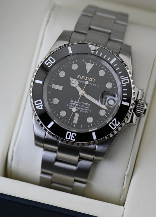 Seiko Submariner Mod ‘Black Steel’ 40