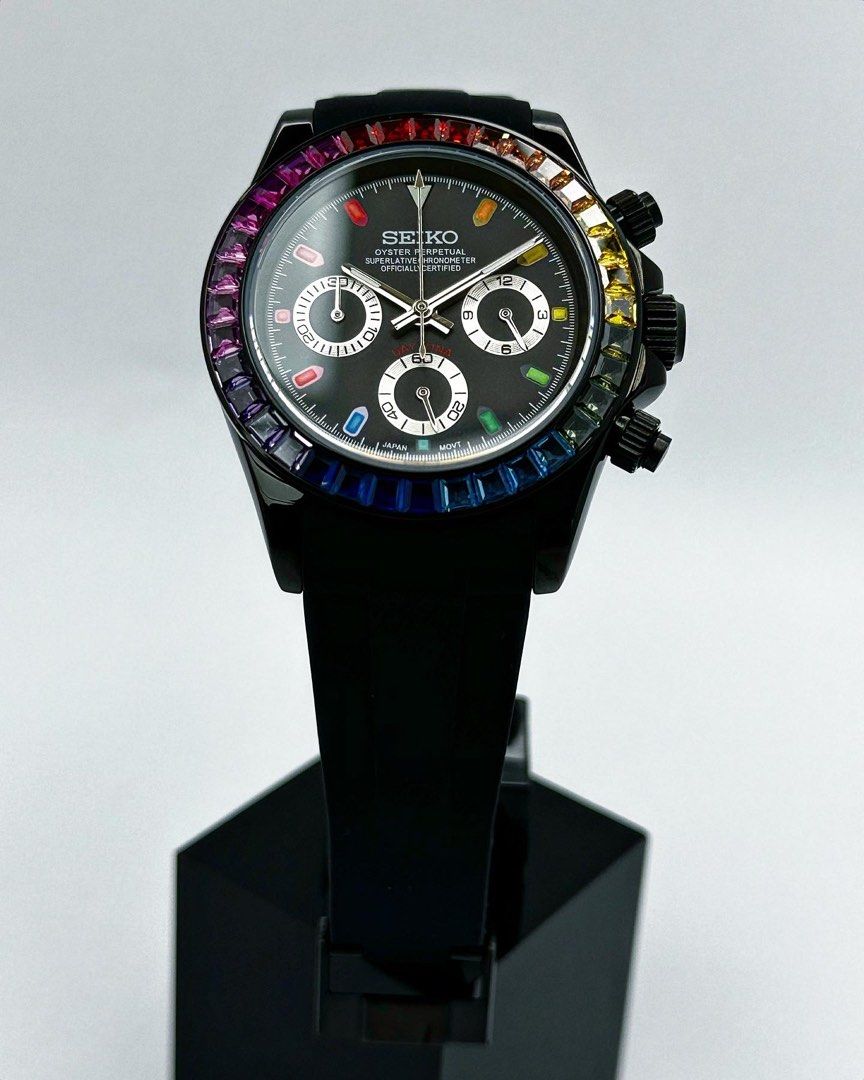 Seiko Daytona Mod ‘Black Rainbow Bezel’ 40