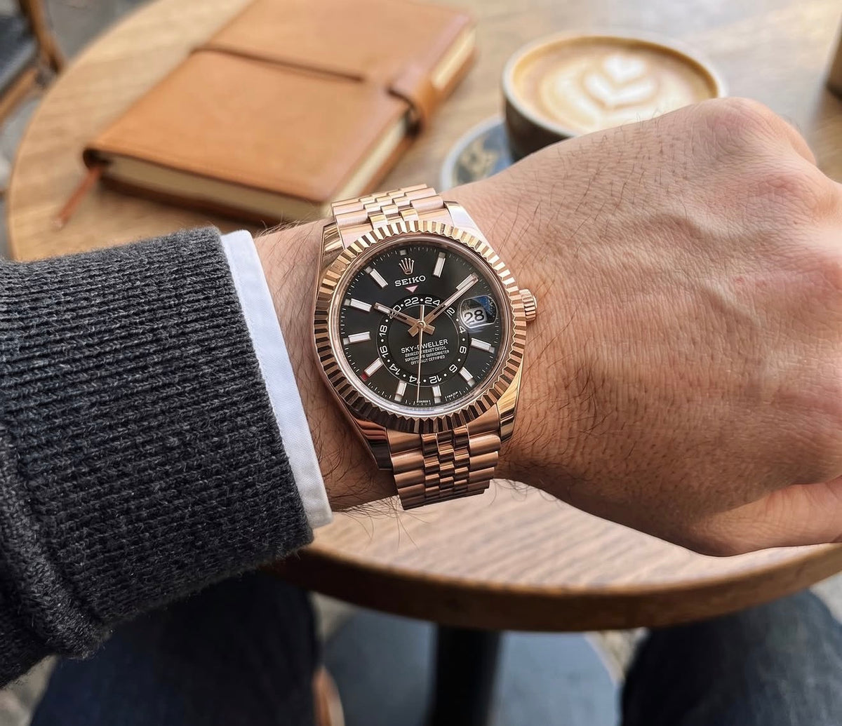 Seiko Sky-Dweller Mod ‘Rose Gold Black Dial’ 40