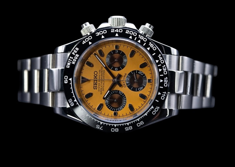 Seiko Daytona Mod Special Edition ‘Steel/ Yellow Dial’ 40