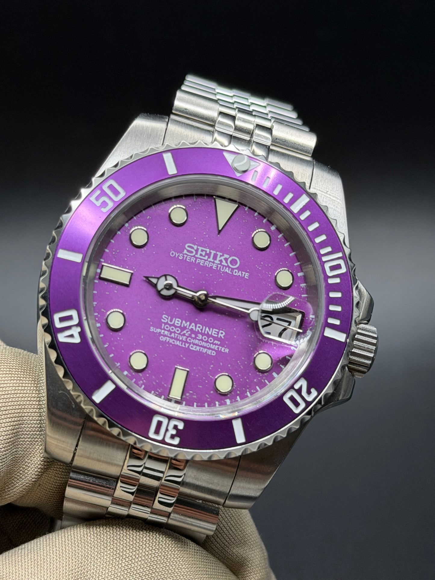 Seiko Submariner Mod ‘Purple’  40mm