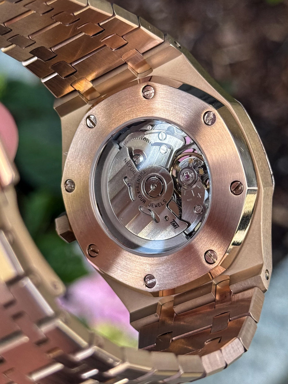 Seiko Royal Oak Mod ‘Rose Gold Skeleton’ (NH70)