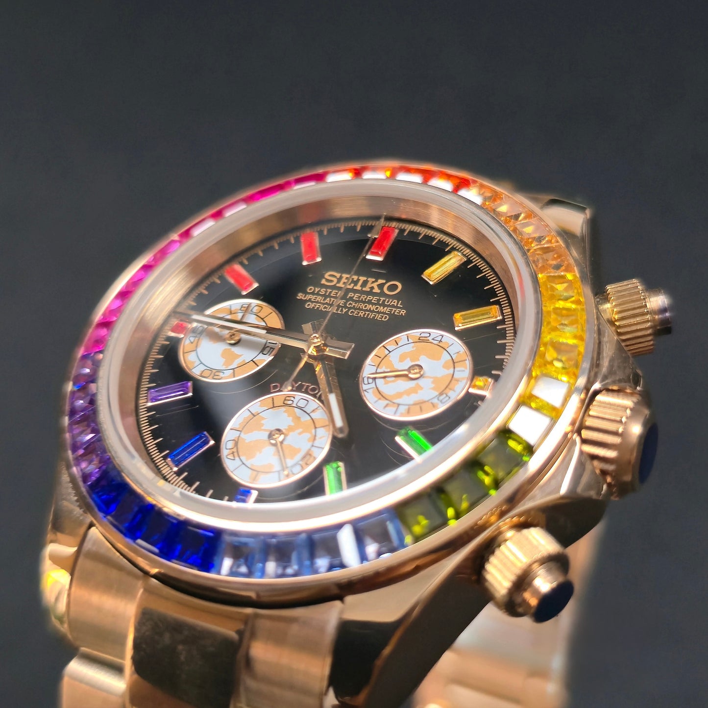 Seiko Daytona Mod ‘Rainbow World Map Sub-dials’ 40