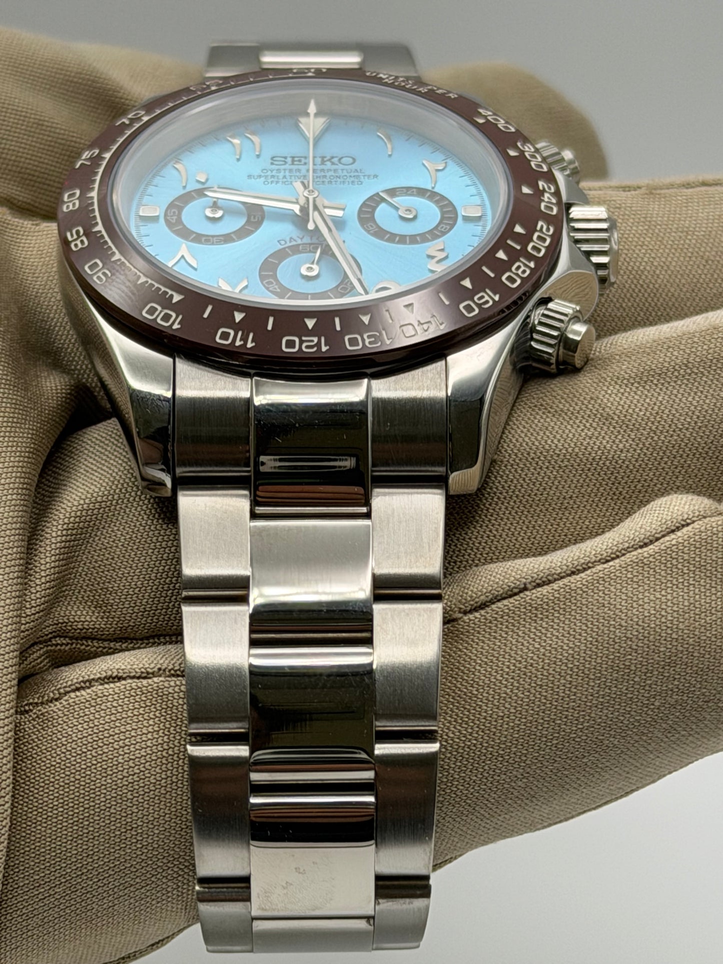 Seiko Mod Daytona ‘Platinum Blue Arabic Dial’ 40