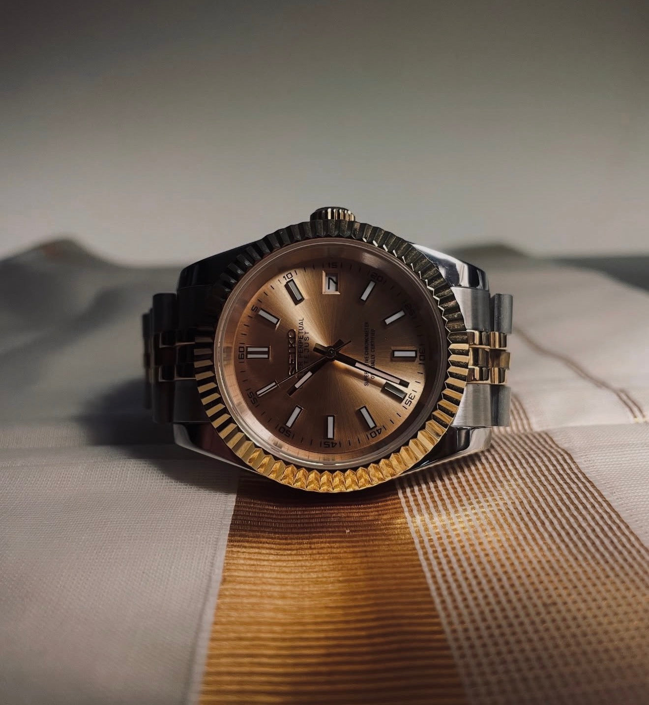 Seiko Date-just Two-Tone ‘Gold stick dial’ 36/39