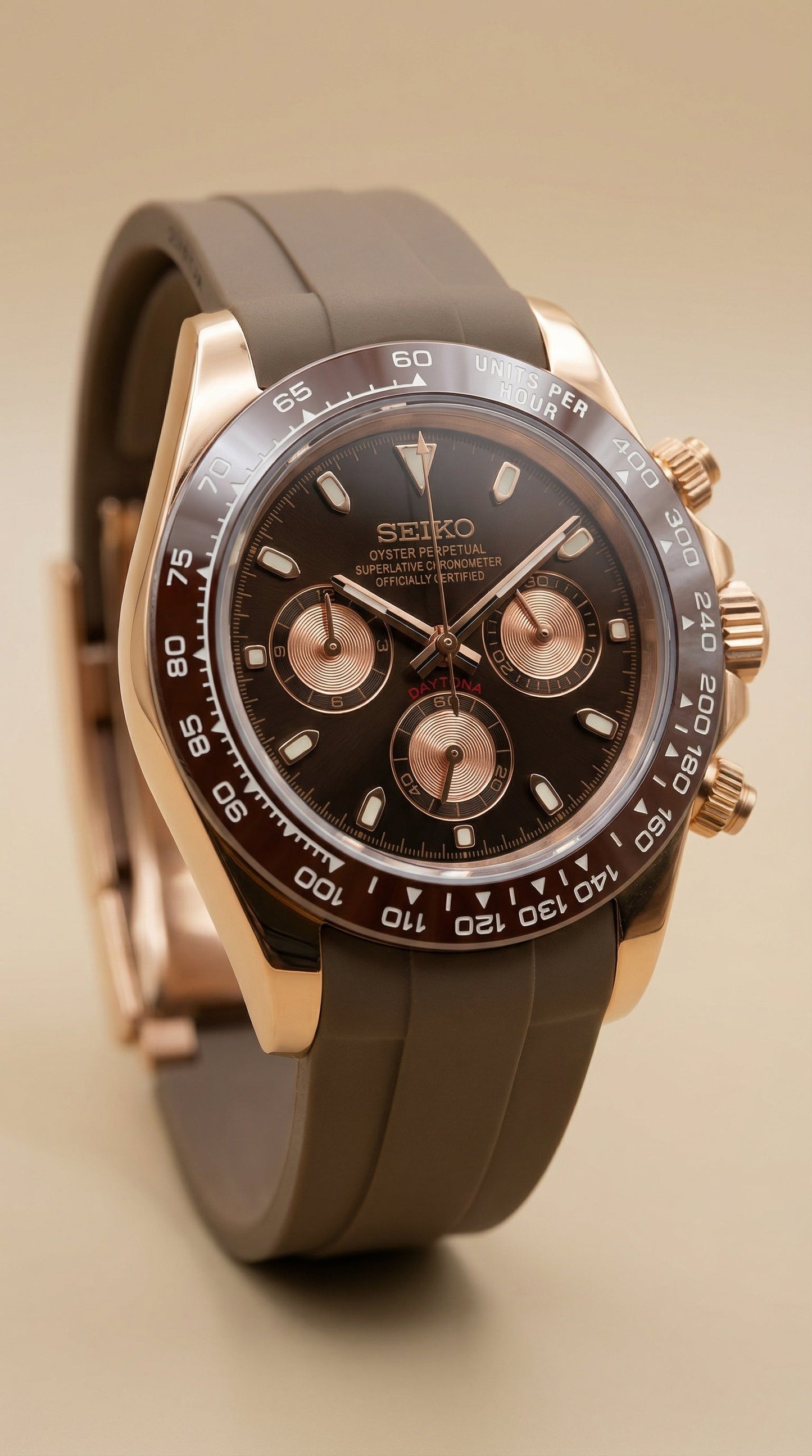 Seiko Daytona Mod ‘Caramel Mocha Black Dial’ 40
