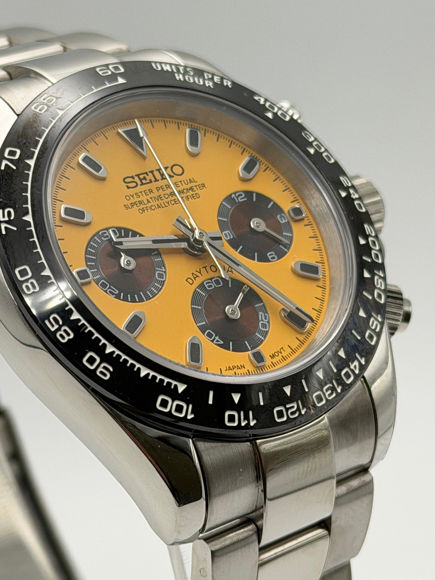 Seiko Daytona Mod Special Edition ‘Yellow Dial/ Brown Subdial’ 40