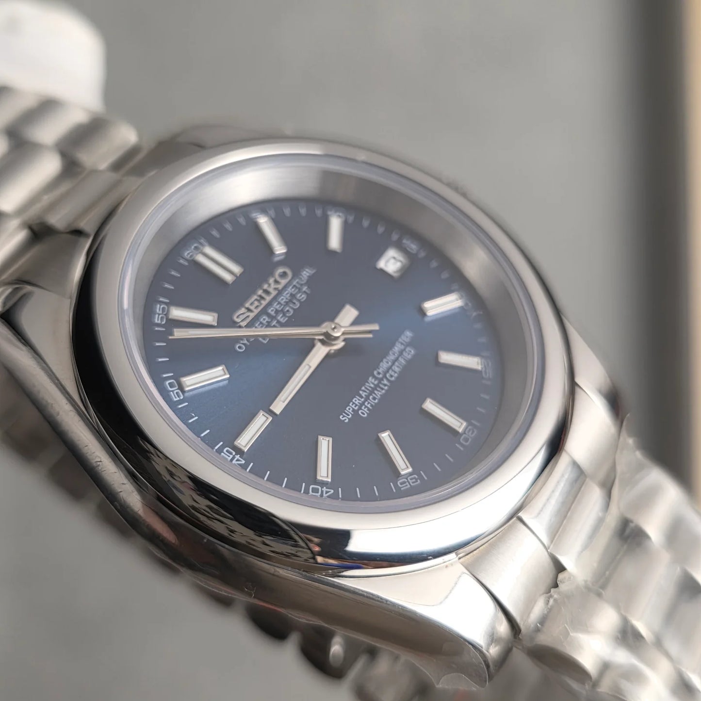 Seiko OP Mod ‘Date-just Ocean Blue Dial’ 36/39