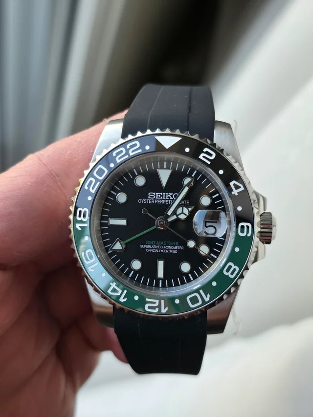 Seiko GMT-Master II Mod ‘Sprite Rubber Strap’ 40