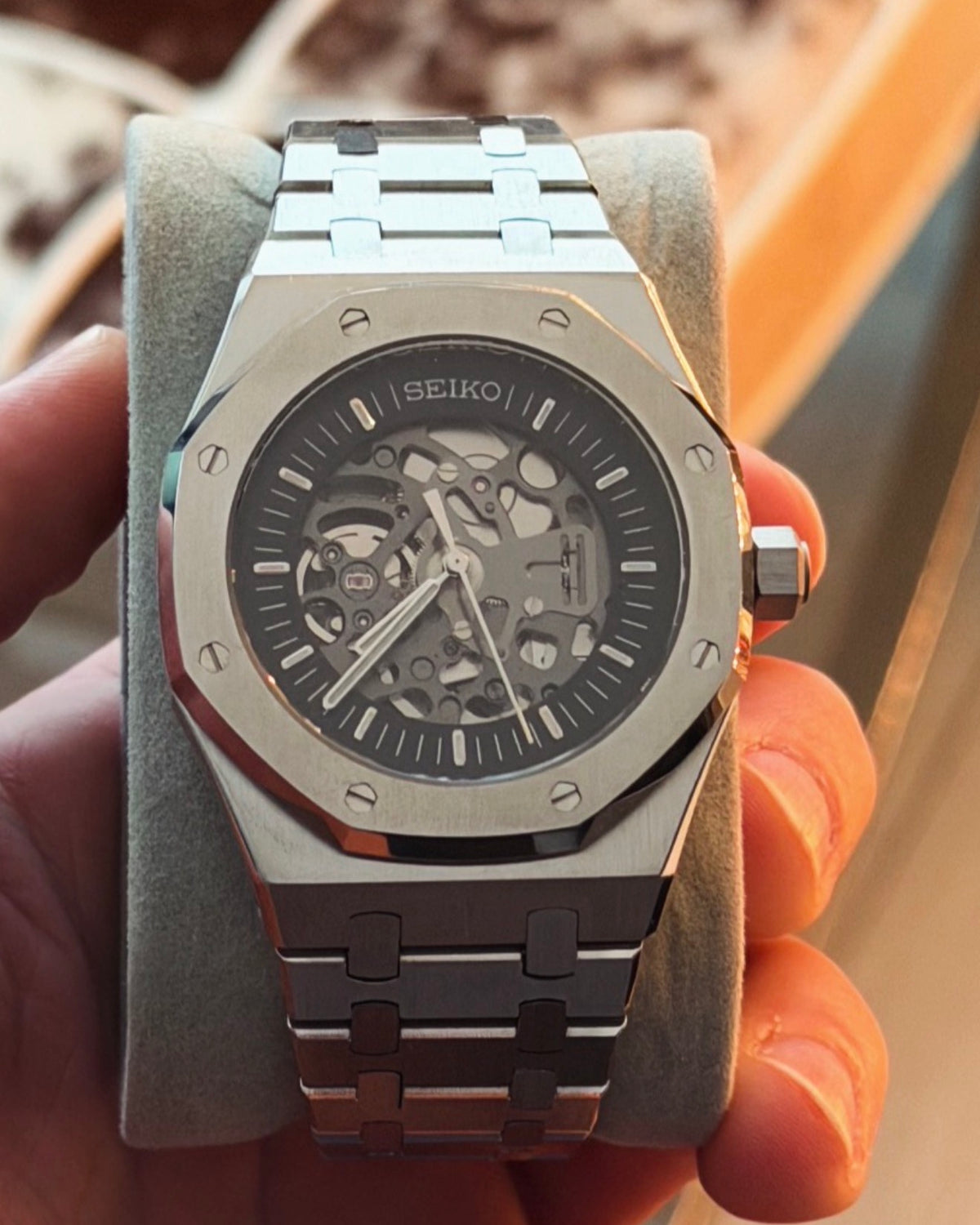 Seiko Royal Oak Mod ‘Steel Skeleton’ 41 (NH72)