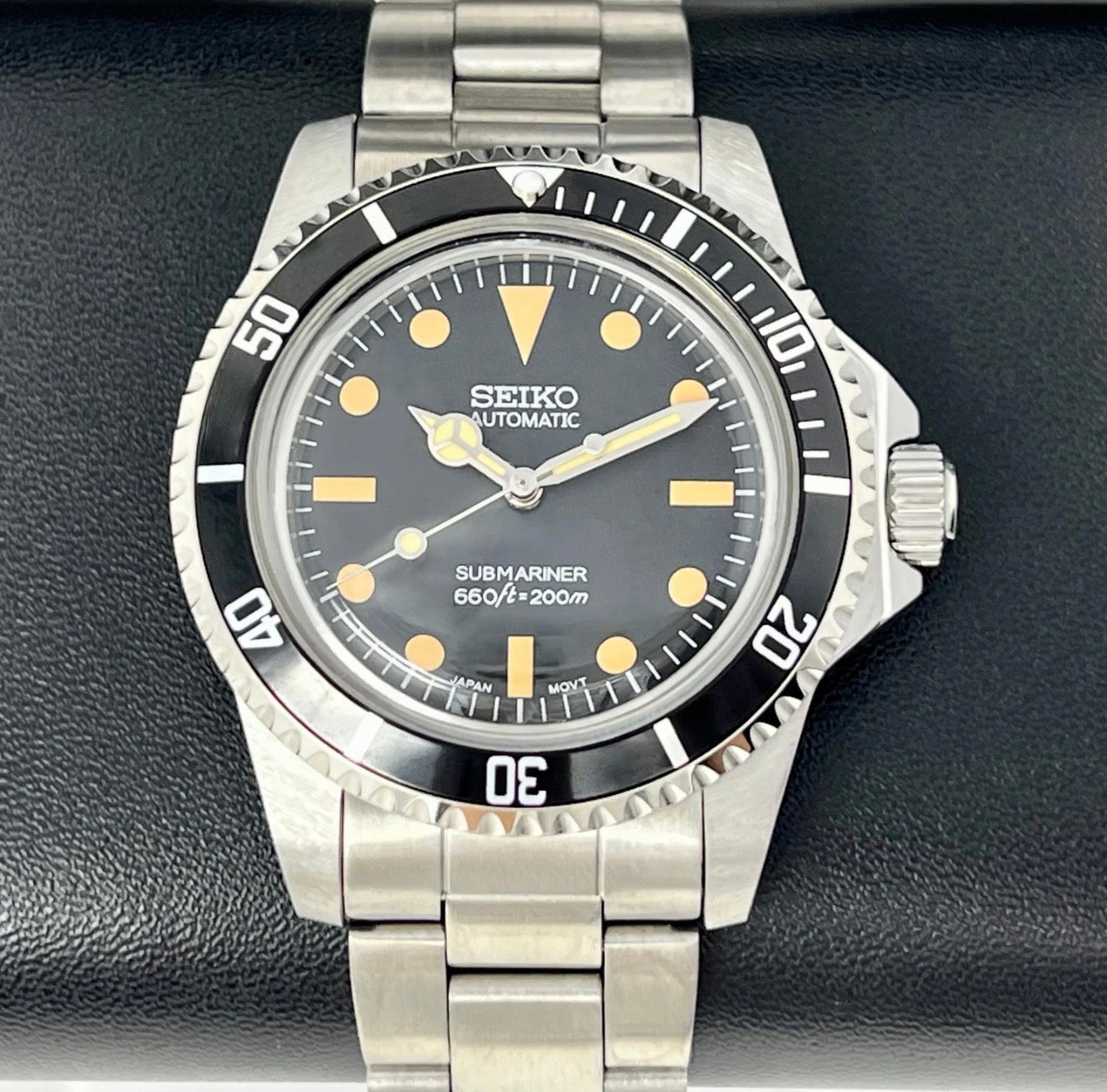 Seiko Mod ‘Vintage Submariner-Black Dial’ 40