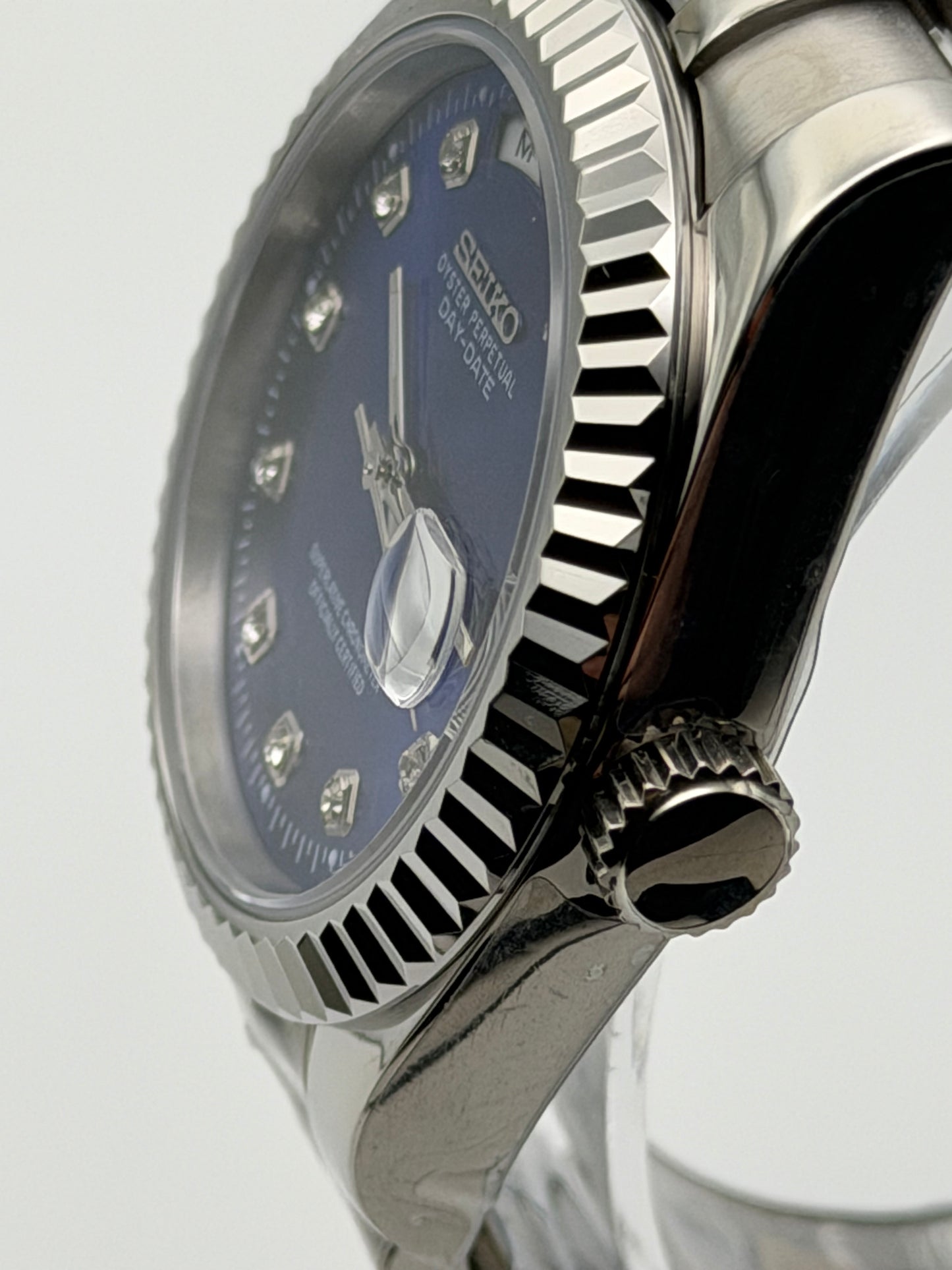 Seiko Day-date Mod ‘Midnight Blue Diamond Dial’ 39