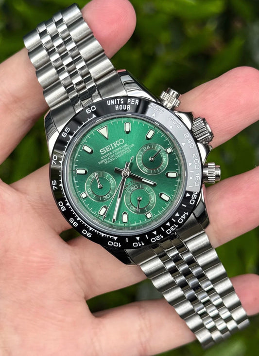 Seiko Daytona Mod ‘Steel Green Dial’ 40