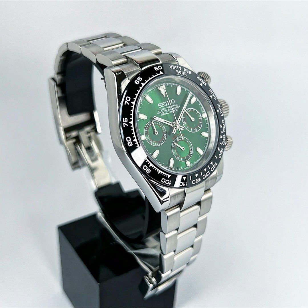 Seiko Daytona Mod ‘Steel Green Dial’ 40