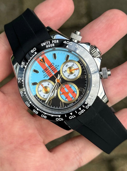 Seiko Daytona Mod ‘Orange Blue Racing Dial’ 40