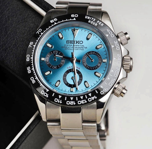 Daytona Mod ‘Steel/ Aqua Blue Dial’ 40