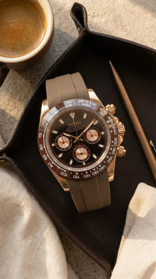 Seiko Daytona Mod ‘Caramel Mocha Black Dial’ 40