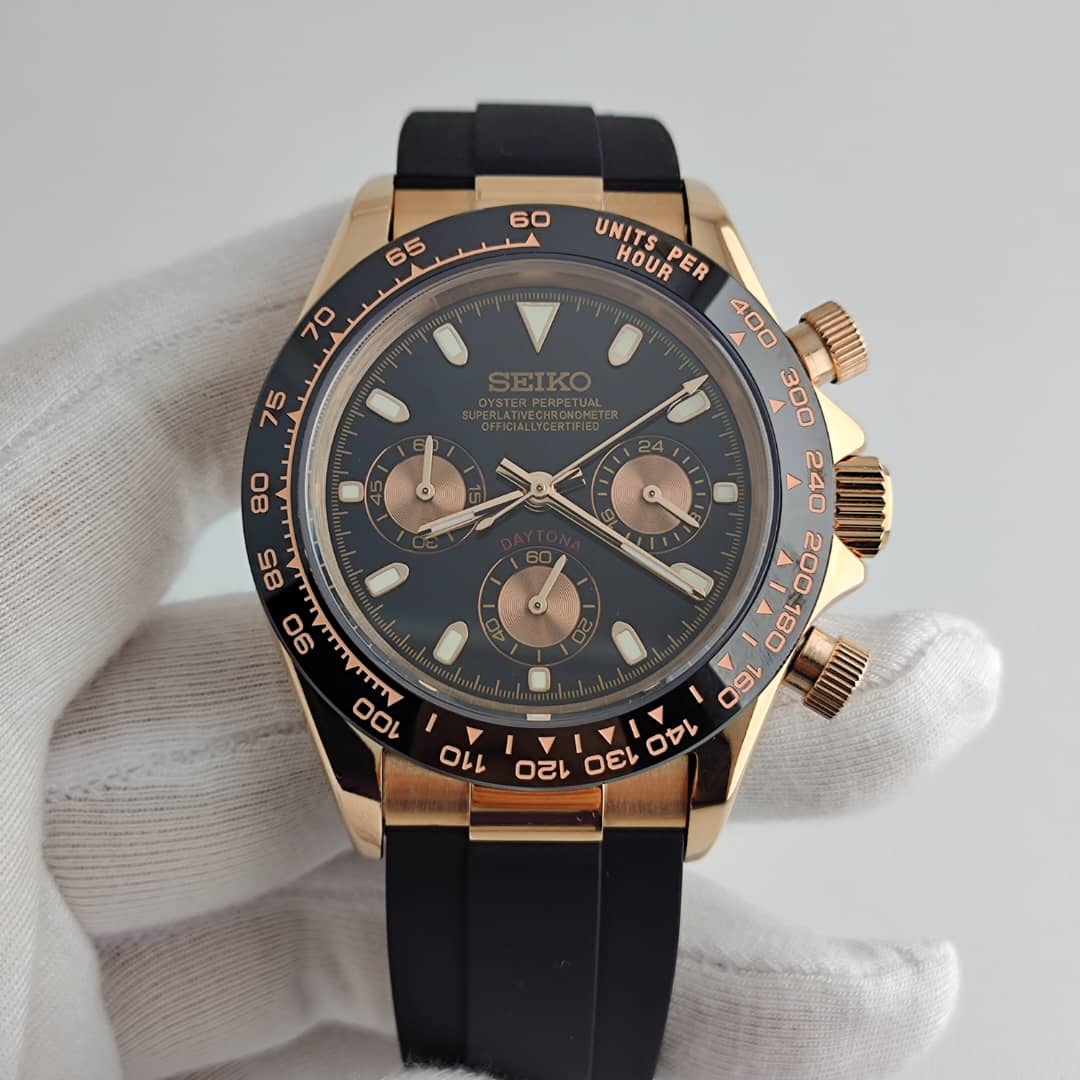 Seiko Daytona Rose Gold Oyster-flex 40