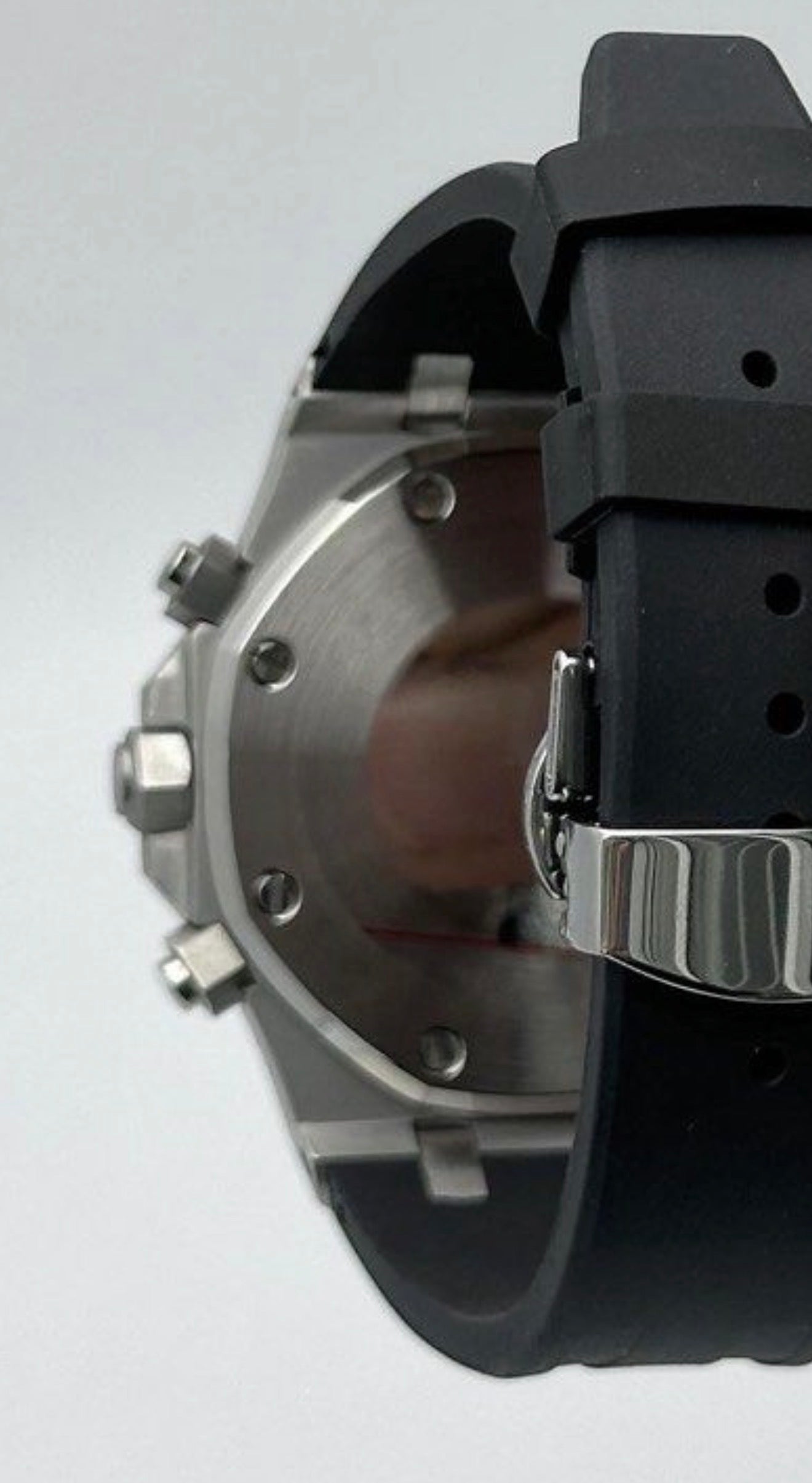 Seiko ‘Royal Oak’ Mod Black Rubber Strap 41mm