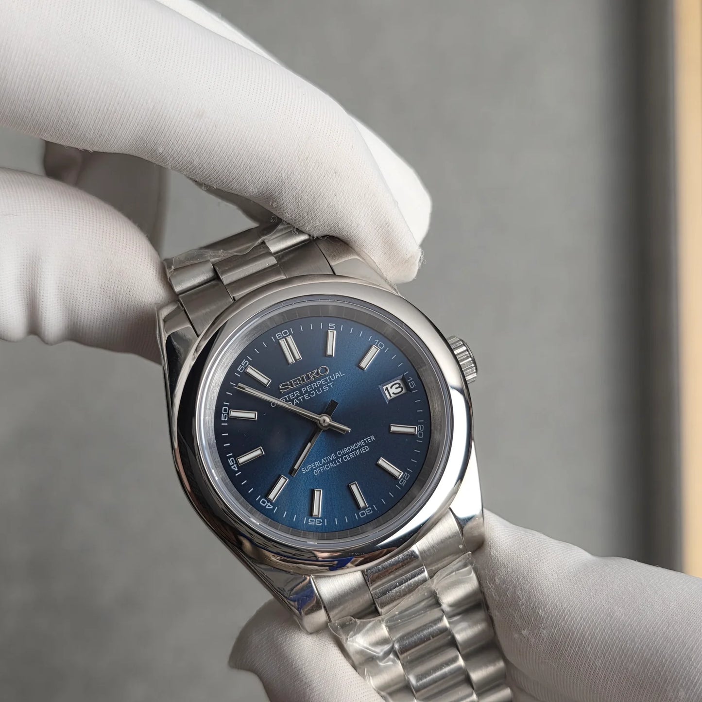 Seiko OP Mod ‘Date-just Ocean Blue Dial’ 36/39