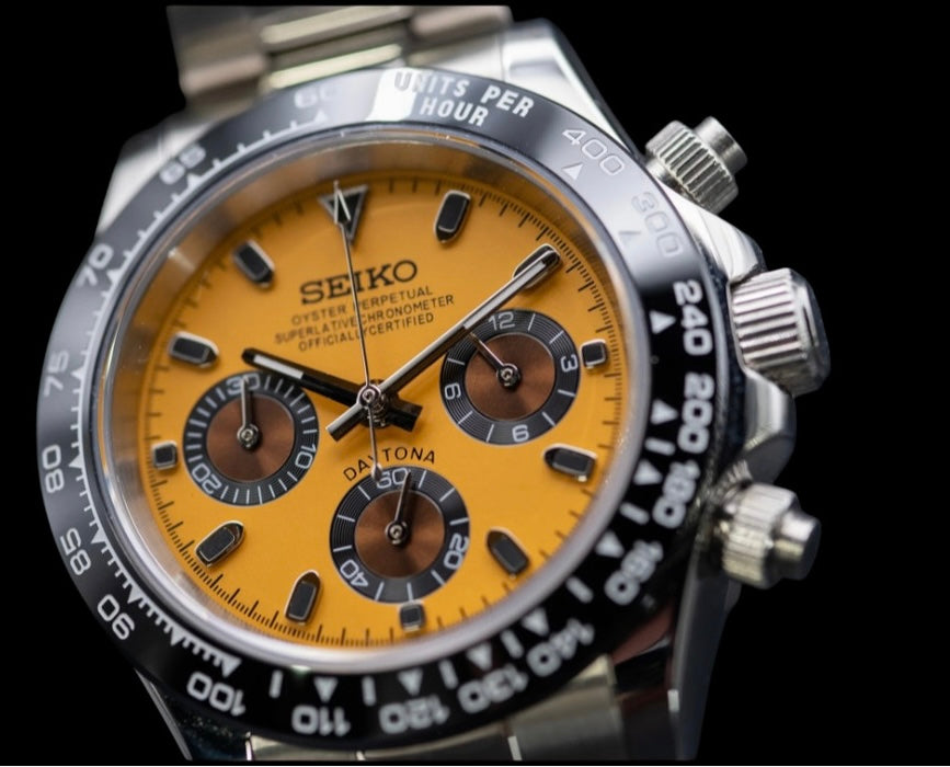 Seiko Daytona Mod Special Edition ‘Steel/ Yellow Dial’ 40