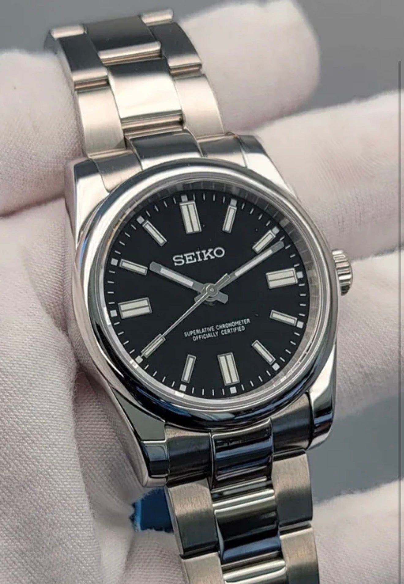 Seiko OP Mod ‘Black dial No date’ 36/39