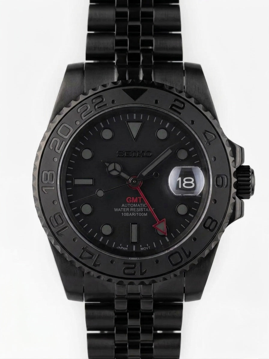 Seiko GMT Mod ‘All Black’ 40