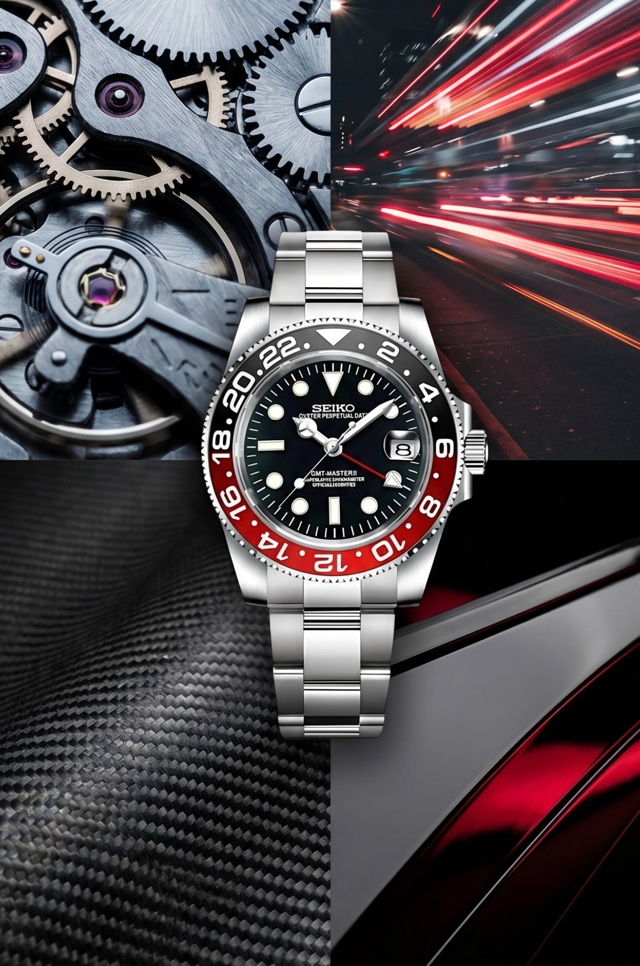 Seiko ‘Coke’ GMT- Master II Mod (Oyster Bracelet)